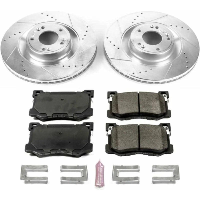 PowerStop Front Z23 Evolution Sport Brake Kit fits 2015-2016 Hyundai Genesis 3.8 / 2016-2017 Kia K900 V6 Luxury - Main Pro...