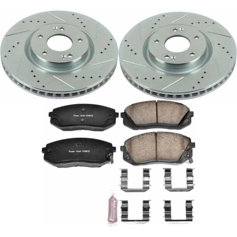PowerStop Front Z23 Evolution Sport Brake Kit fits 2015-2016 Hyundai Sonata LIMITED / 2015 Hyundai Sonata SPORT 2.0T / 201...