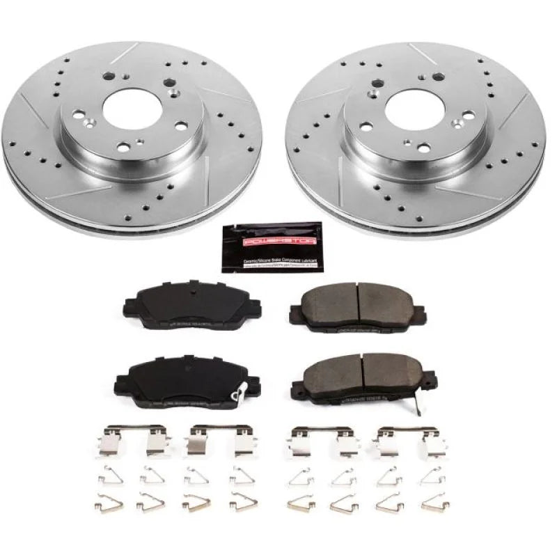 PowerStop Front Z23 Evolution Sport Brake Kit fits 2016-2017 Honda Accord Lx-s / Honda Accord - Main Product View
