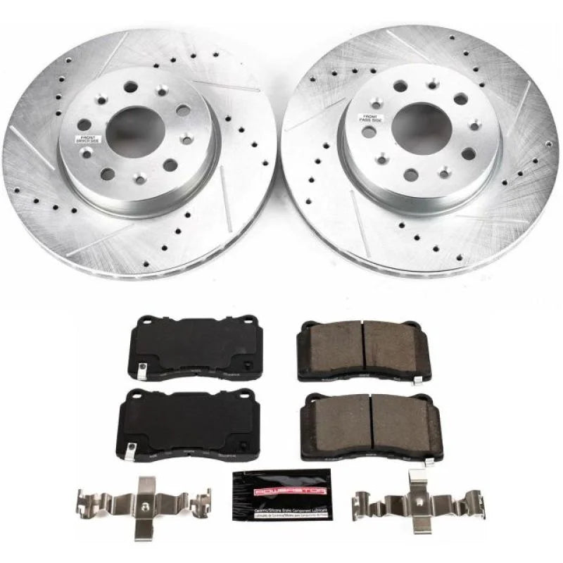 PowerStop Front Z23 Evolution Sport Brake Kit fits 2016-2019 Cadillac CT6 - Main Product View