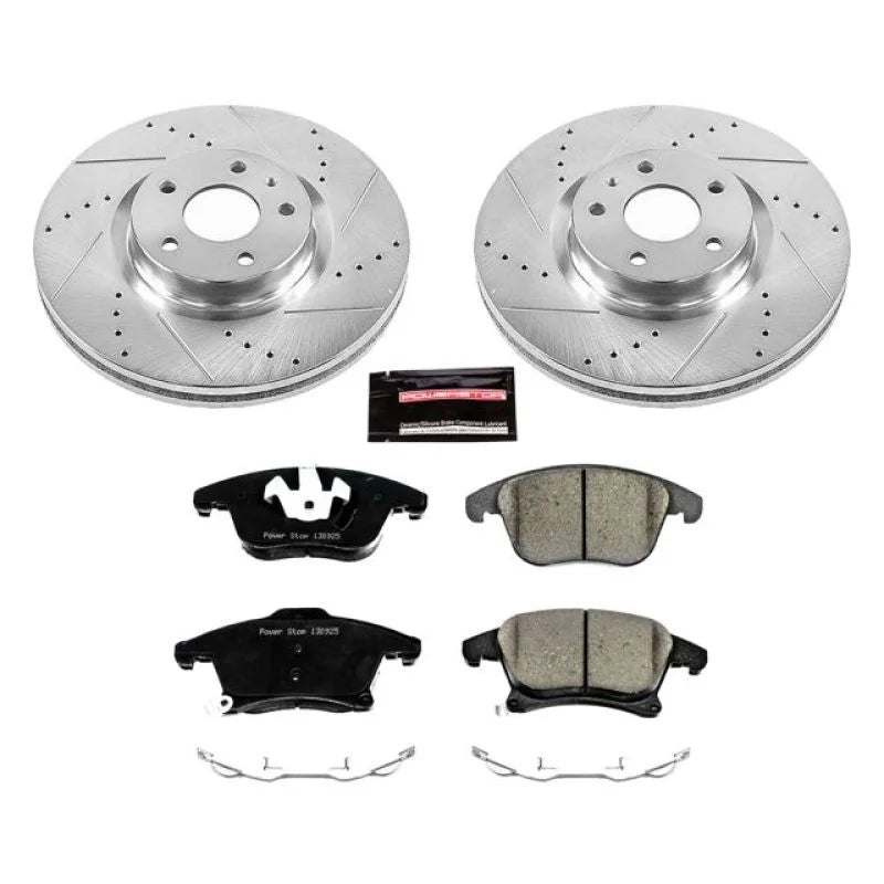 PowerStop Front Z23 Evolution Sport Brake Kit fits 2017-2018 Ford Fusion Energi PLATINUM / 2013-2018 Ford Fusion Energi SE...