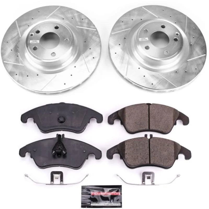 PowerStop Front Z23 Evolution Sport Brake Kit fits 2017-2020 Mercedes-Benz SLC300 / 2012-2015 Mercedes-Benz SLK250 / 2016 ...