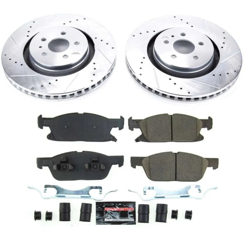 PowerStop Front Z23 Evolution Sport Brake Kit fits 2021-2022 Ford Edge SE / 2019-2022 Ford Edge ST / 2019 Ford Edge / 2019...