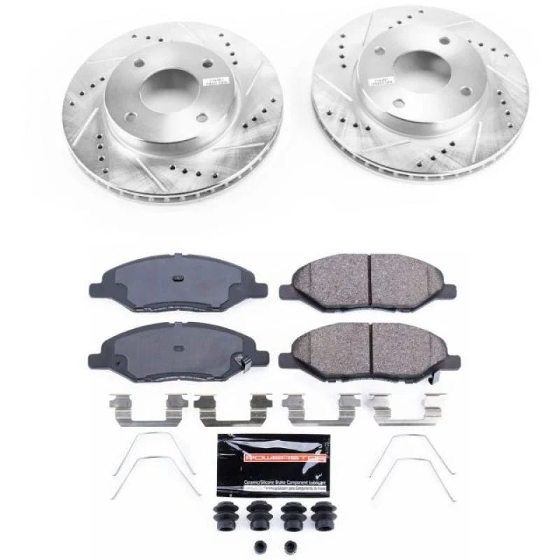 PowerStop Front Z23 Evolution Sport Brake Kit fits Nissan Versa / 2009-2011 Nissan Versa 1.6 - Main Product View
