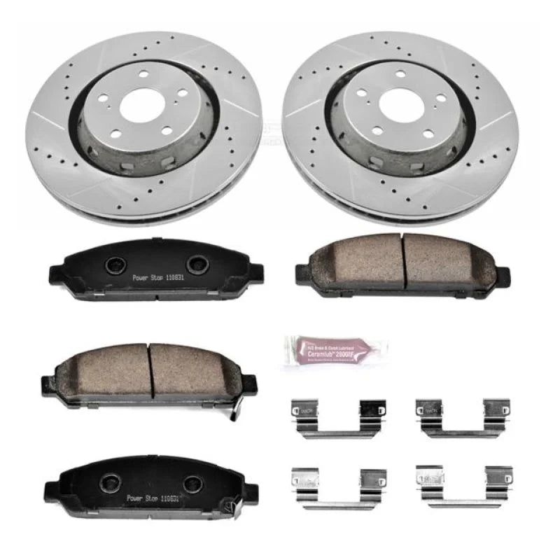 PowerStop Front Z23 Evolution Sport Brake Kit fits Toyota Venza / 2009-2011 Toyota Venza / 2012-2015 Toyota Venza LE - Mai...