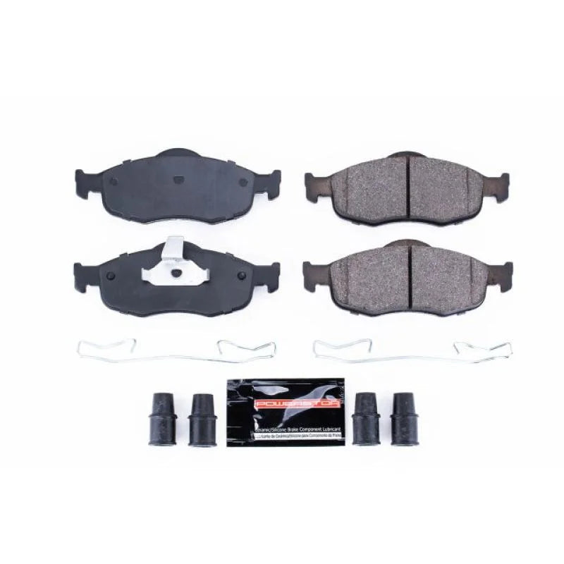 PowerStop Front Z23 Evolution Sport Brake Pads w/Hardware fits 1995-2000 Ford Contour / 1995-2000 Mercury Mystique / 1999-...