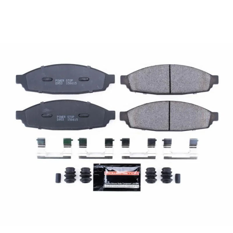 PowerStop Front Z23 Evolution Sport Brake Pads w/Hardware fits 2003-2005 Lincoln Aviator - Main Product View