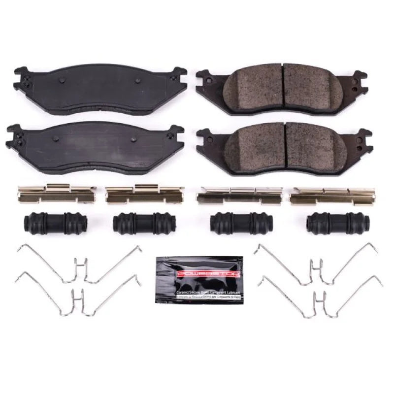 PowerStop Front Z23 Evolution Sport Brake Pads w/Hardware fits 2004-2006 Ford E-150 / E-150 Club WAGON - Main Product View