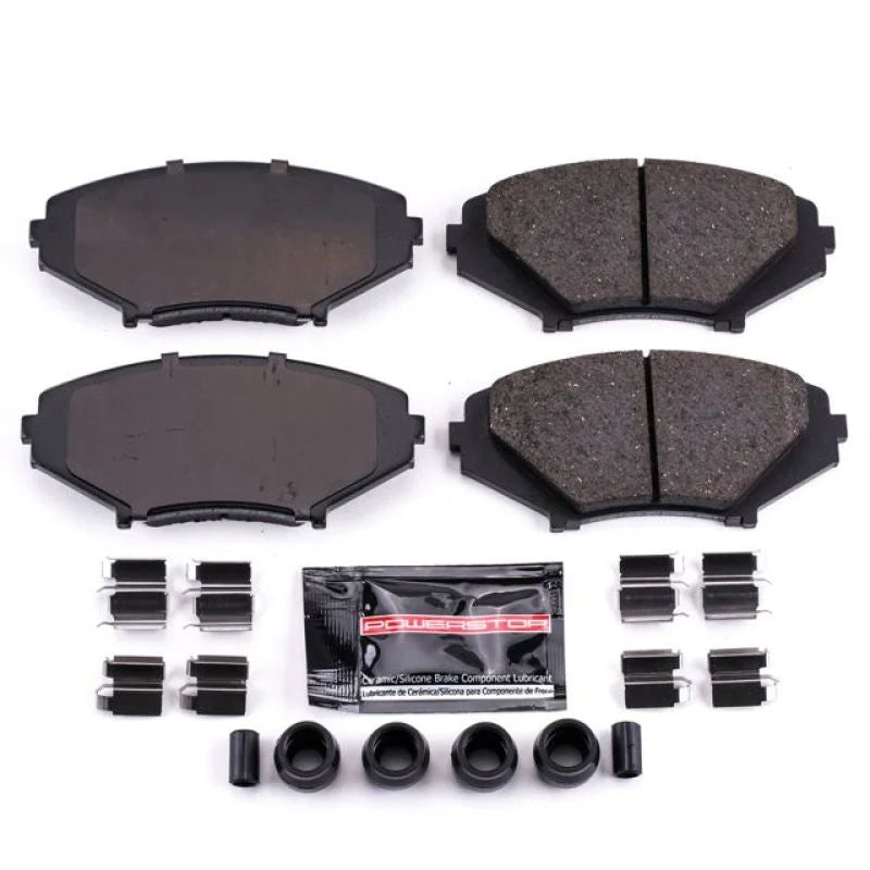 PowerStop Front Z23 Evolution Sport Brake Pads w/Hardware fits 2004-2011 Mazda Rx-8 - Main Product View