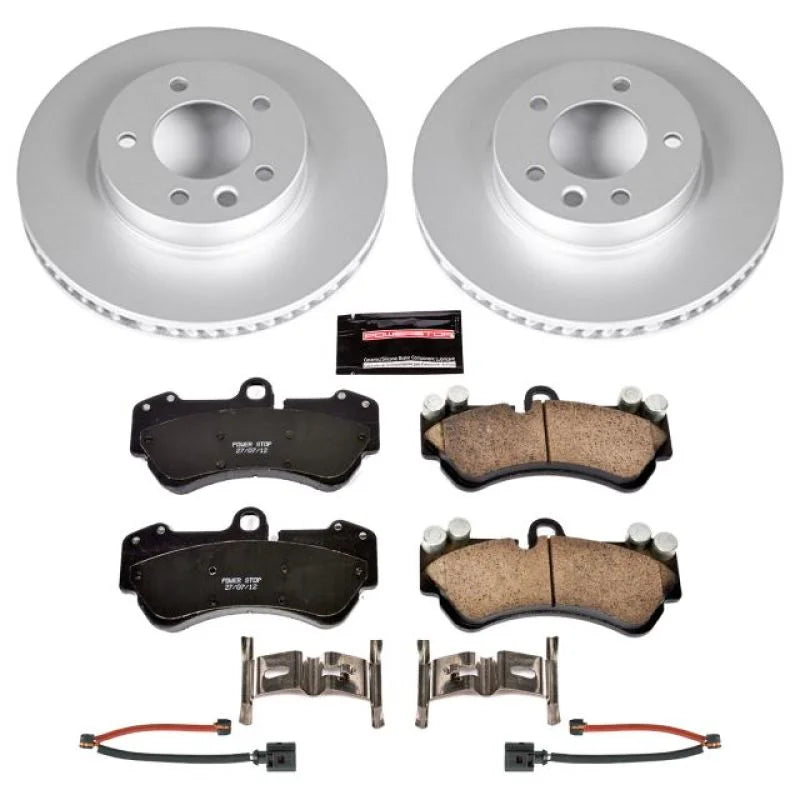 PowerStop Front Z23 Evolution Sport Coated Brake Kit fits 2004-2010 Porsche Cayenne / 2003-2006 Porsche Cayenne S / 2004-2...