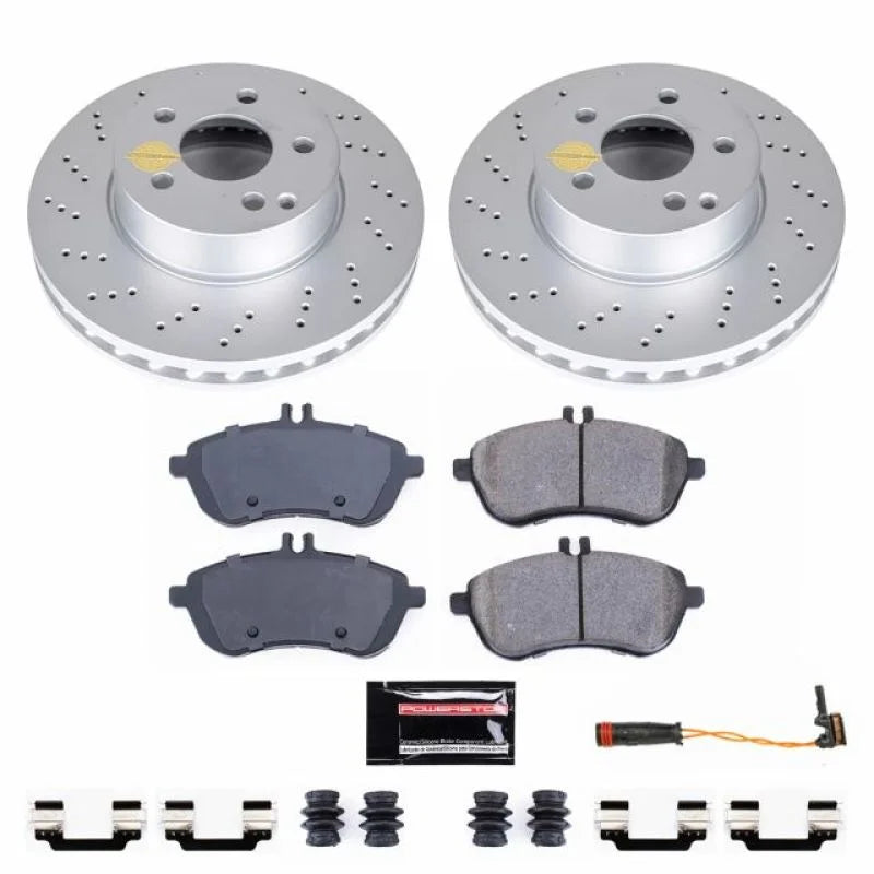 PowerStop Front Z23 Evolution Sport Coated Brake Kit fits 2008-2015 Mercedes-Benz C250 / C300 - Main Product View