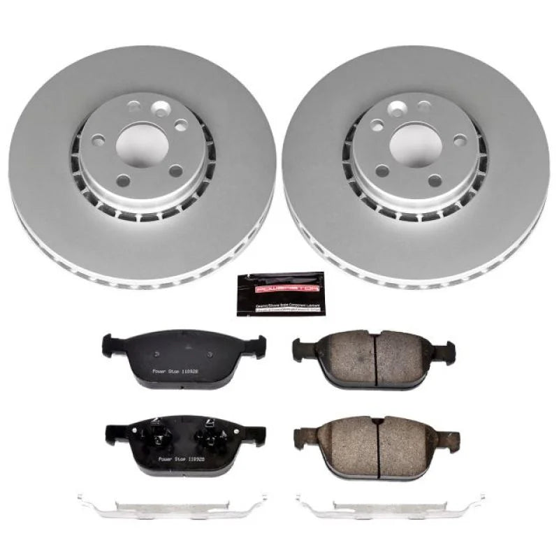 PowerStop Front Z23 Evolution Sport Coated Brake Kit fits 2010-2015 Volvo XC60 - Main Product View