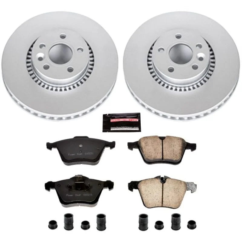 PowerStop Front Z23 Evolution Sport Coated Brake Kit fits 2011-2014 Volvo S60 / 2007-2014 Volvo S80 / 2015-2017 Volvo V60 ...