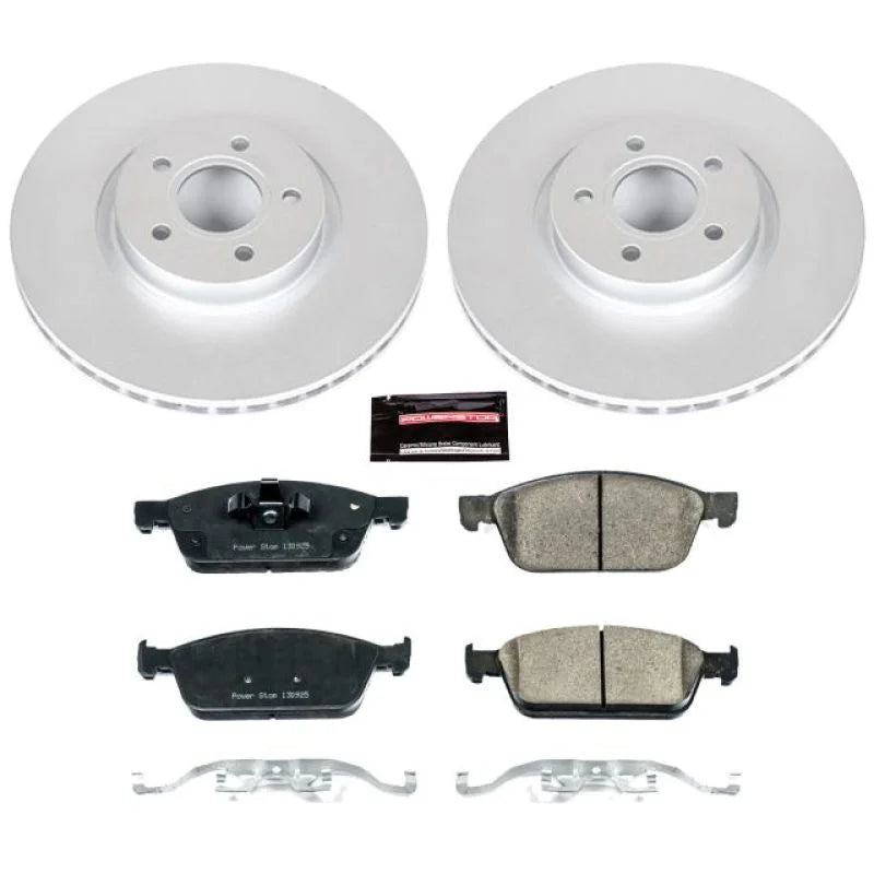 PowerStop Front Z23 Evolution Sport Coated Brake Kit fits 2013-2019 Ford Escape / Transit Connect - Main Product View