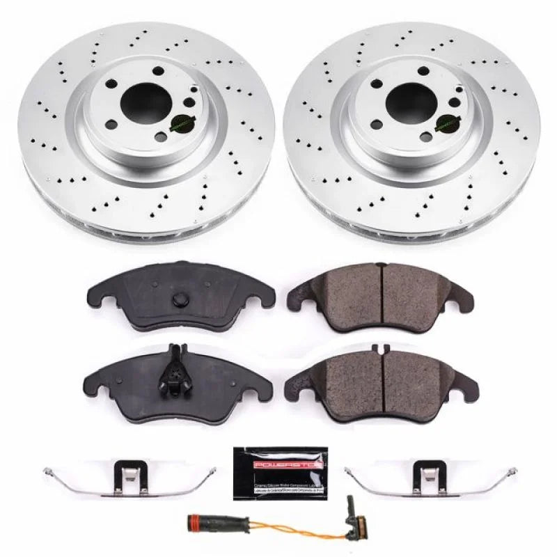 PowerStop Front Z23 Evolution Sport Coated Brake Kit fits 2017-2020 Mercedes-Benz SLC300 / 2012-2015 Mercedes-Benz SLK250 ...