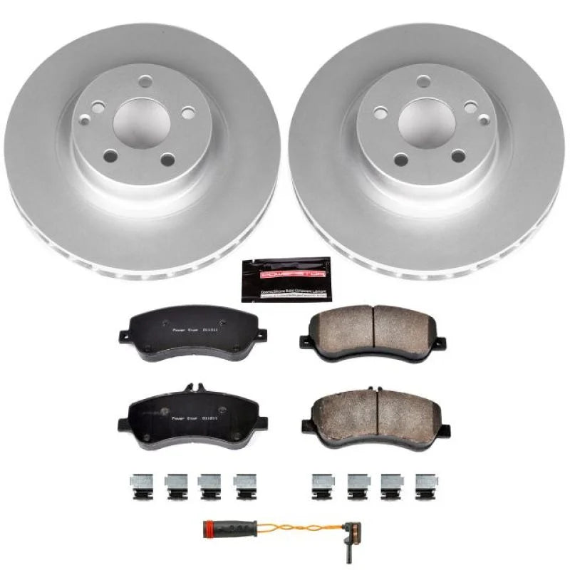 PowerStop Front Z23 Evolution Sport Coated Brake Kit fits Mercedes-Benz GLK250 / 2013-2015 Mercedes-Benz GLK250 Bluetec 4M...