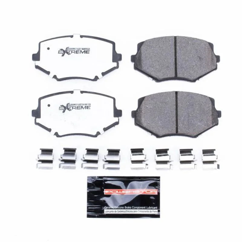 PowerStop Front Z26 EXTREME Street Brake Pads w/Hardware fits 1994-1997 1999-2005 Mazda Miata - Main Product View