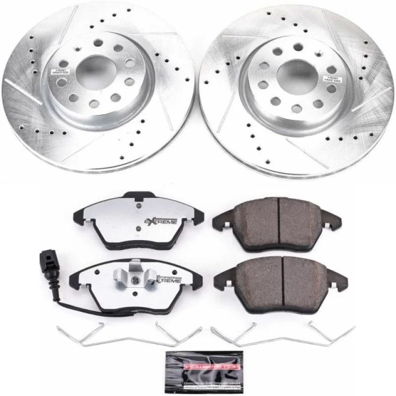 PowerStop Front Z26 Street Brake Kit fits 2006-2013 Audi A3 / 2006-2013 Audi A3 Quattro / 2008 2009 Audi TT / 2009-2015 Au...