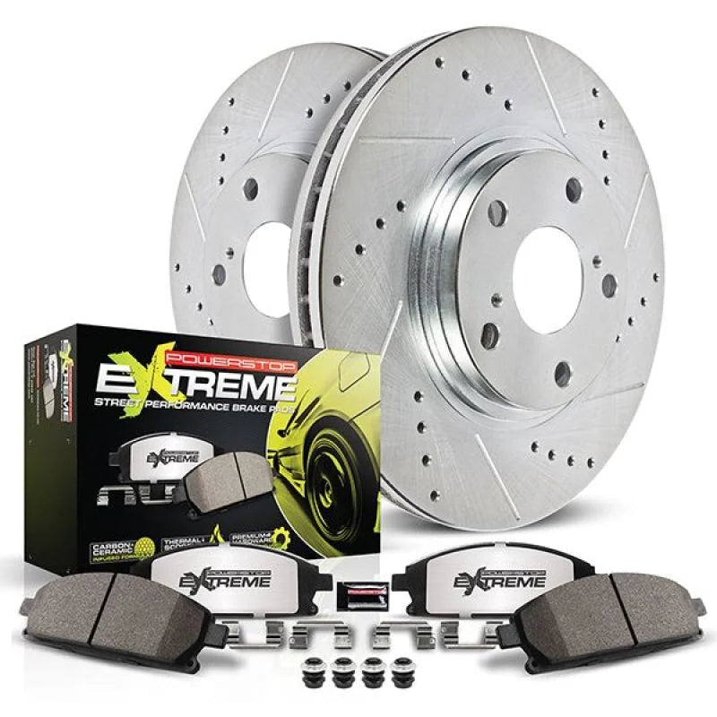 PowerStop Front Z26 Street Brake Kit fits 2017-2020 Fiat 124 Spider Abarth / 2019-2020 Fiat 124 Spider Urbana / 2020 Mazda...