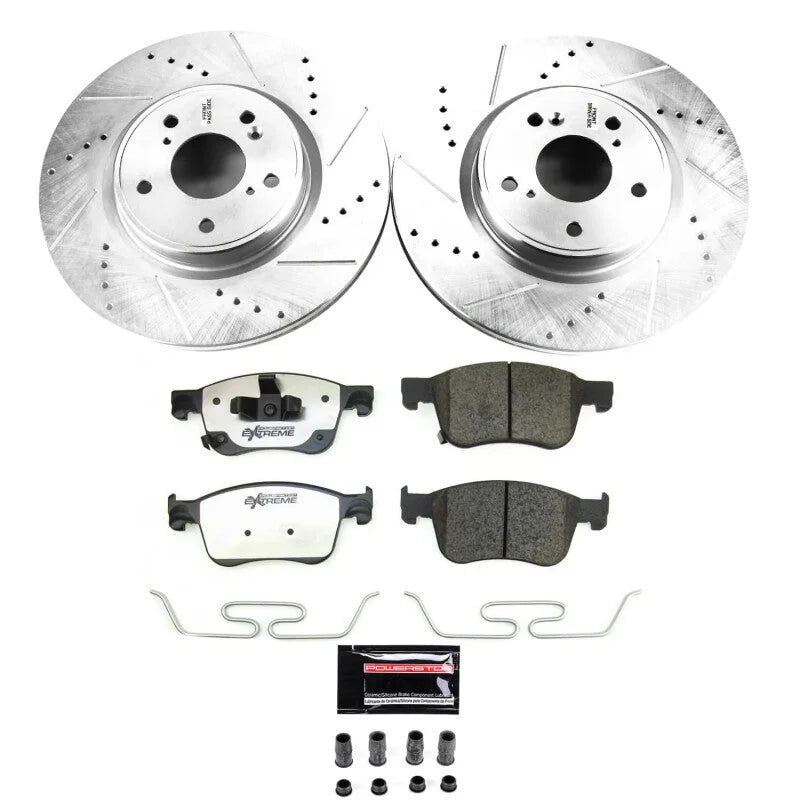 PowerStop Front Z26 Street Brake Kit fits 2023-2025 Acura Integra / 2018-2020 Honda Accord EX-L / 2018-2025 Honda Accord H...