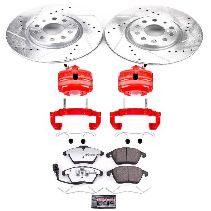 PowerStop Front Z26 Street Brake Kit w/Calipers fits 2006-2013 Audi A3 / 2006-2013 Audi A3 Quattro / 2008 2009 Audi TT / 2...