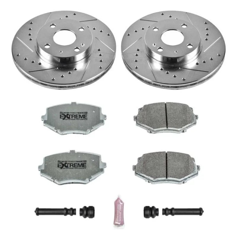 PowerStop Front Z26 Street Warrior Brake Kit fits 1994-1997 1999-2005 Mazda Miata - Main Product View