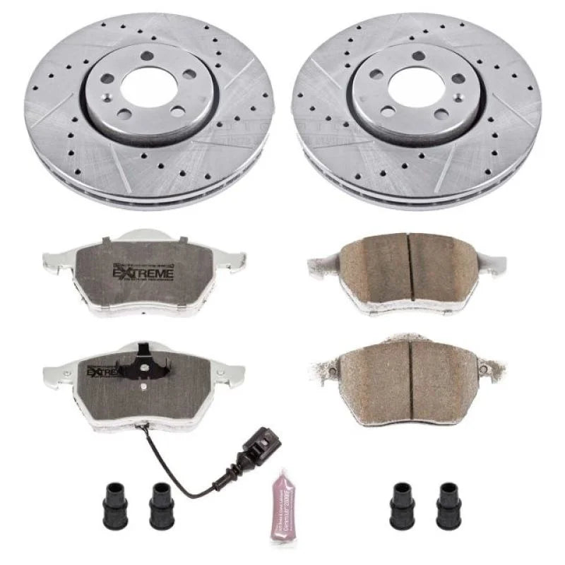 PowerStop Front Z26 Street Warrior Brake Kit fits 1999-2010 Volkswagen Beetle / 1999-2006 Volkswagen Golf / 1999-2005 Volk...