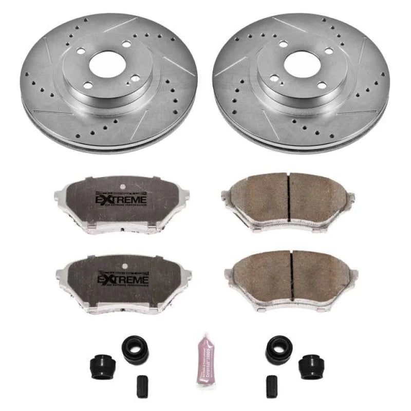 PowerStop Front Z26 Street Warrior Brake Kit fits 2001-2005 Mazda Miata - Main Product View