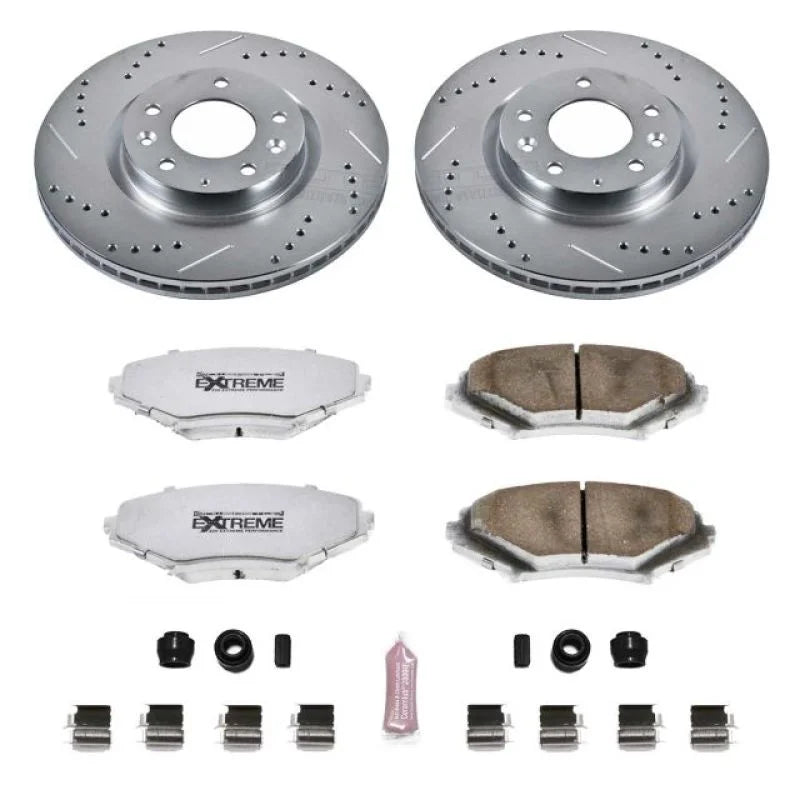 PowerStop Front Z26 Street Warrior Brake Kit fits 2004-2008 Mazda Rx-8 - Main Product View