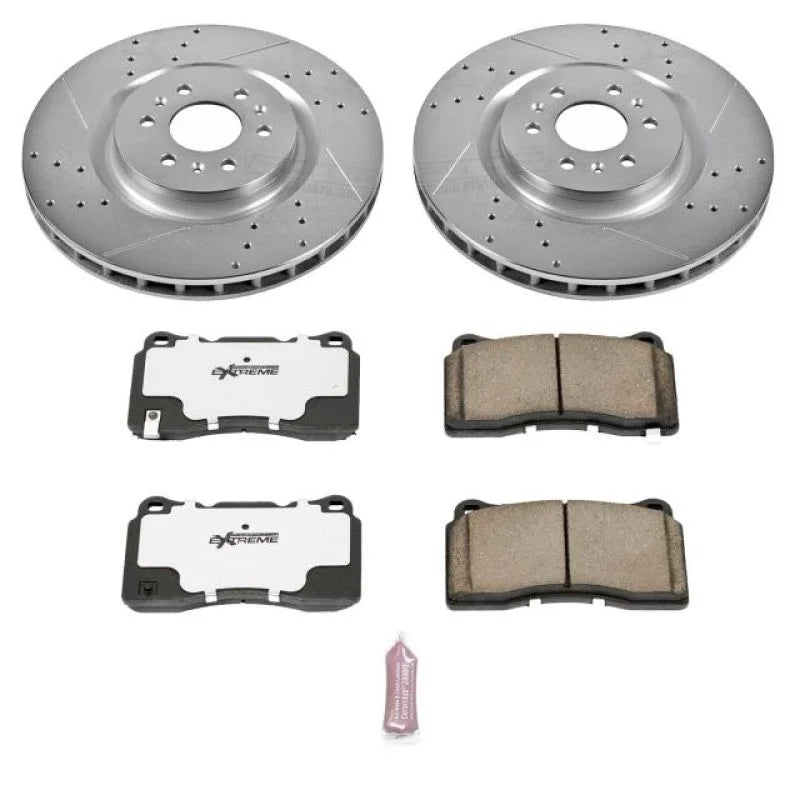 PowerStop Front Z26 Street Warrior Brake Kit fits 2004-2011 Cadillac CTS / STS - Main Product View