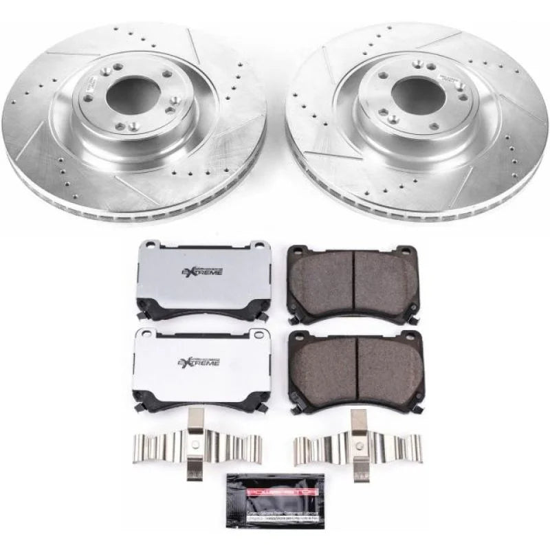 PowerStop Front Z26 Street Warrior Brake Kit fits 2011 Hyundai Equus / 2012-2014 Hyundai Genesis - Main Product View