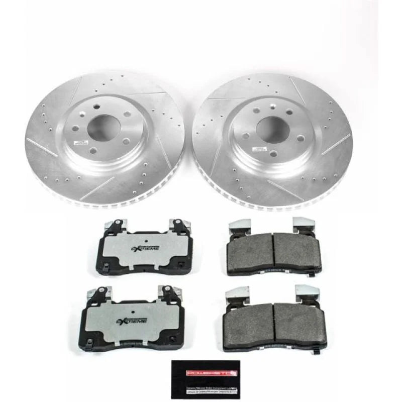 PowerStop Front Z26 Street Warrior Brake Kit fits 2014-2019 Chevrolet Corvette Stingray - Main Product View