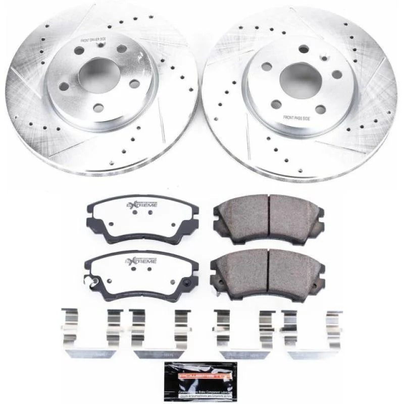 PowerStop Front Z26 Street Warrior Brake Kit fits 2017 Buick Regal / 2010-2015 Chevrolet Camaro LS / 2010-2011 Saab 9-5 Ae...