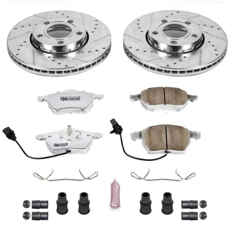 PowerStop Front Z26 Street Warrior Brake Kit fits Audi A4 / 2005-2006 Audi A4 Cabriolet - Main Product View