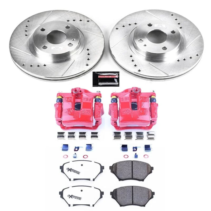 PowerStop Front Z26 Street Warrior Brake Kit w/Calipers fits 2001-2005 Mazda Miata