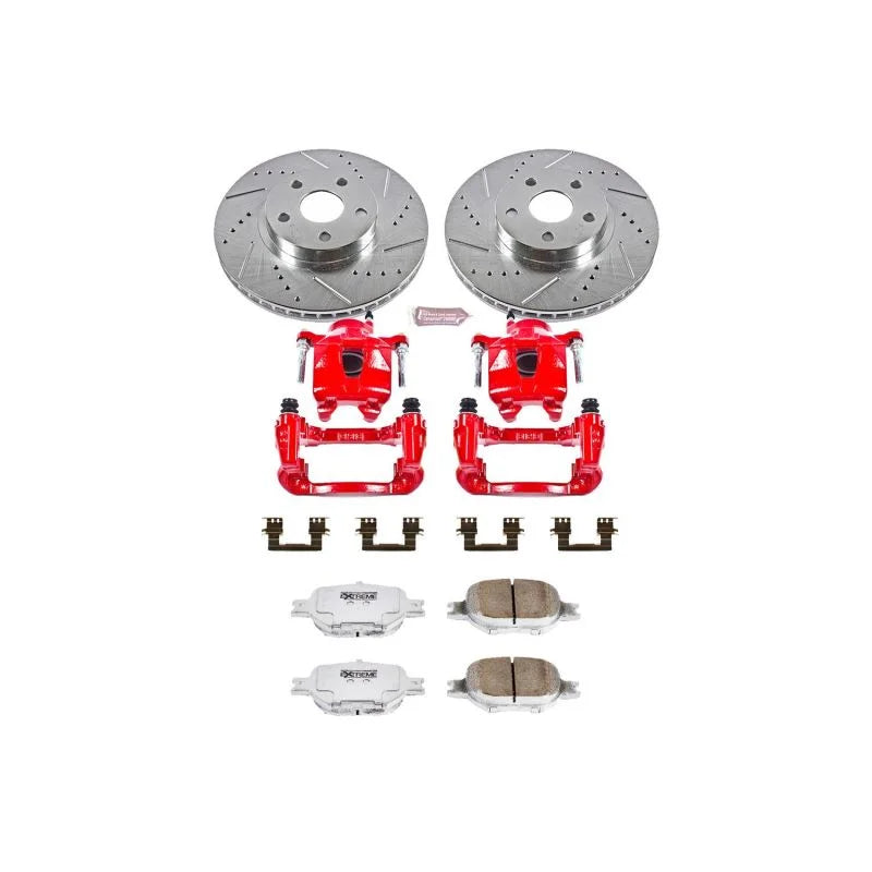 PowerStop Front Z26 Street Warrior Brake Kit w/Calipers fits 2005-2010 Scion TC / 2007-2008 Scion TC Spec / 2003-2005 Toyo...