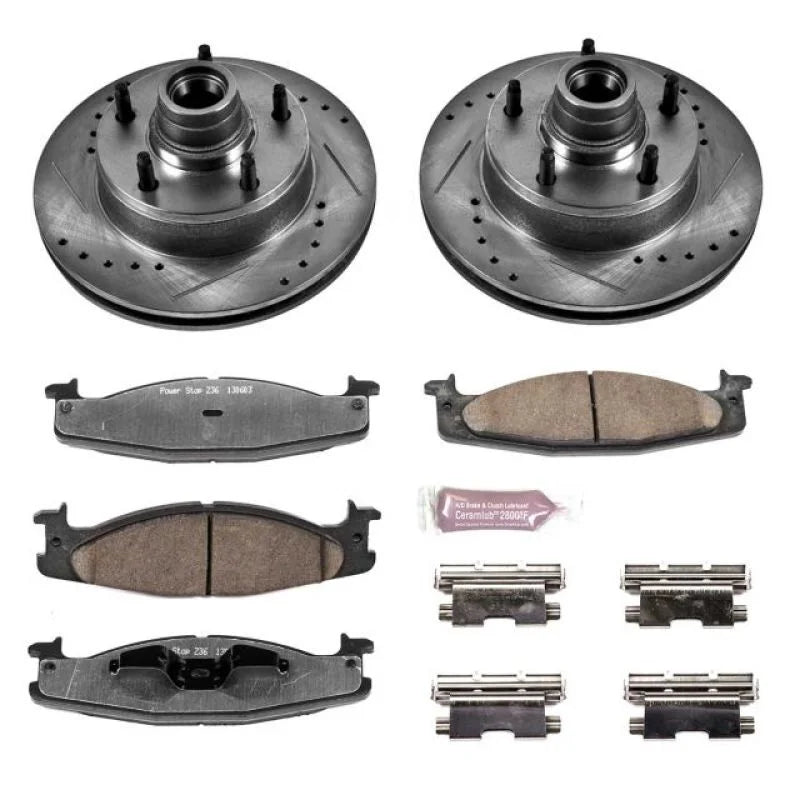 PowerStop Front Z36 Truck & Tow Brake Kit fits 2003 Ford E-150 / 2003 Ford E-150 Club WAGON / 1994-2002 Ford E-150 Econoli...