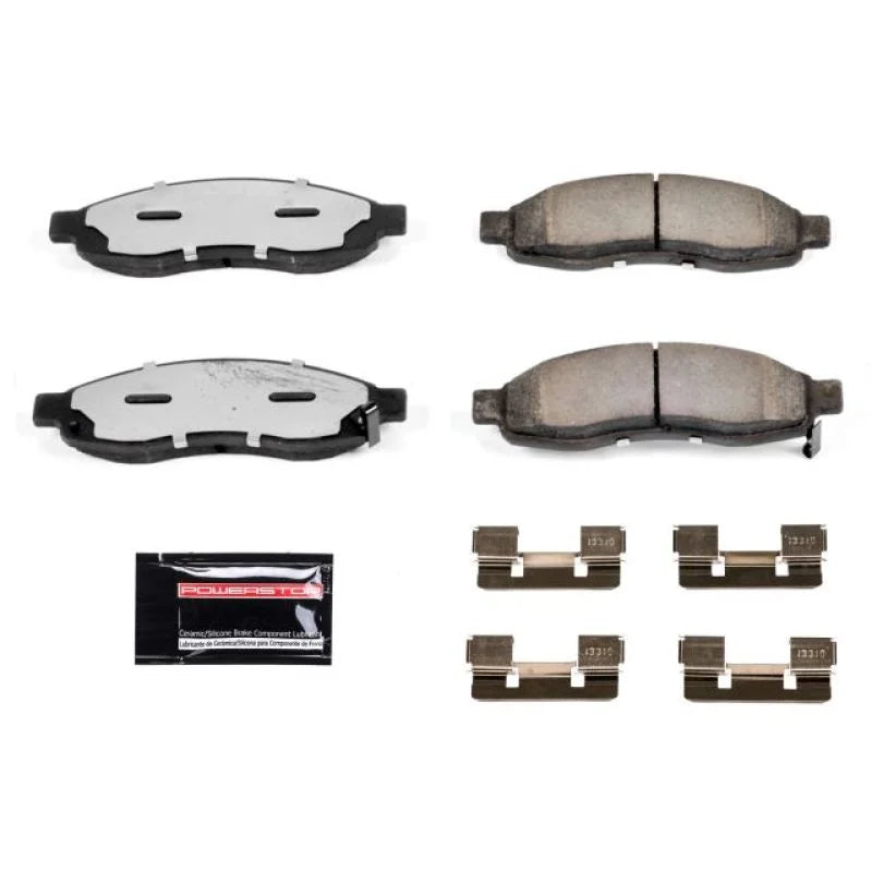 PowerStop Front Z36 Truck & Tow Brake Pads w/Hardware fits 2004-2005 Infiniti QX56 / 2005 Nissan Armada LE / 2004 Nissan P...