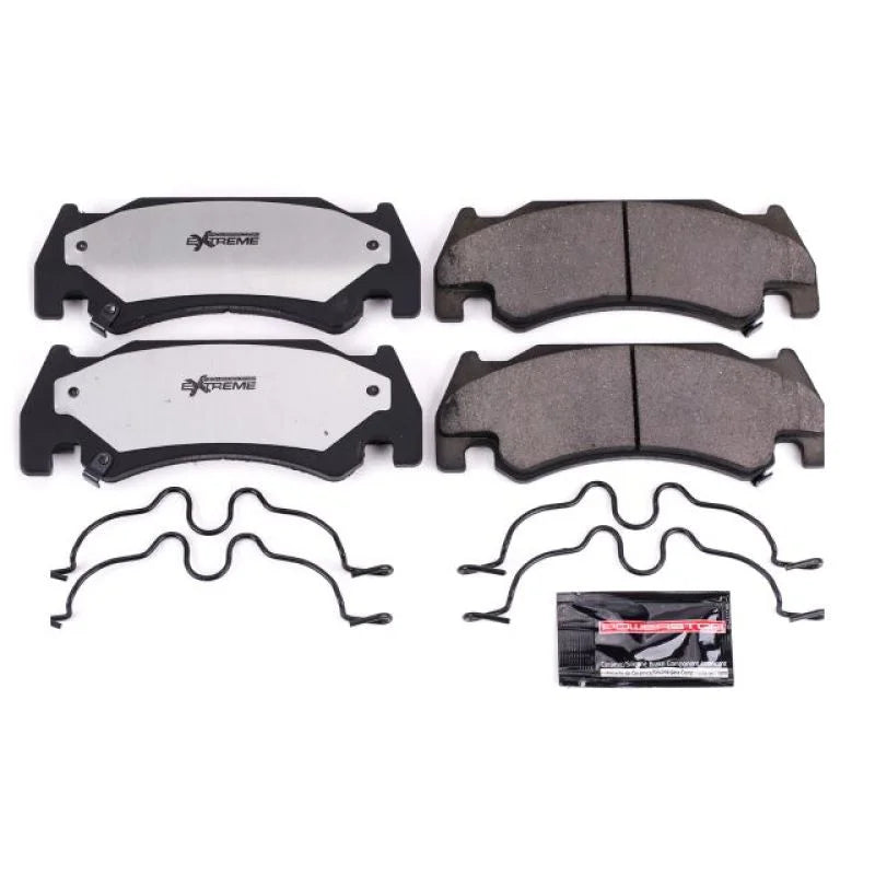 PowerStop Front Z36 Truck & Tow Brake Pads w/Hardware fits 2005-2006 Dodge Ram 1500 SRT-10 / 2005 Ram 1500 - Main Product ...