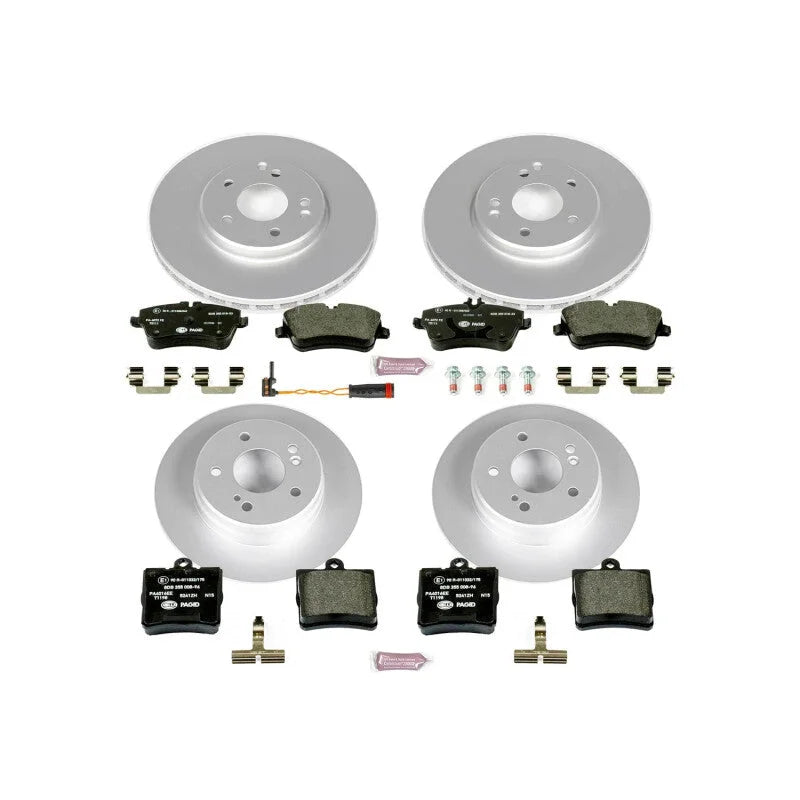 PowerStop Front and Rear Eurostop Brake Kit fits 2003 Mercedes-Benz C230 / 2006-2008 Mercedes-Benz SLK280 / 2009-2011 Merc...
