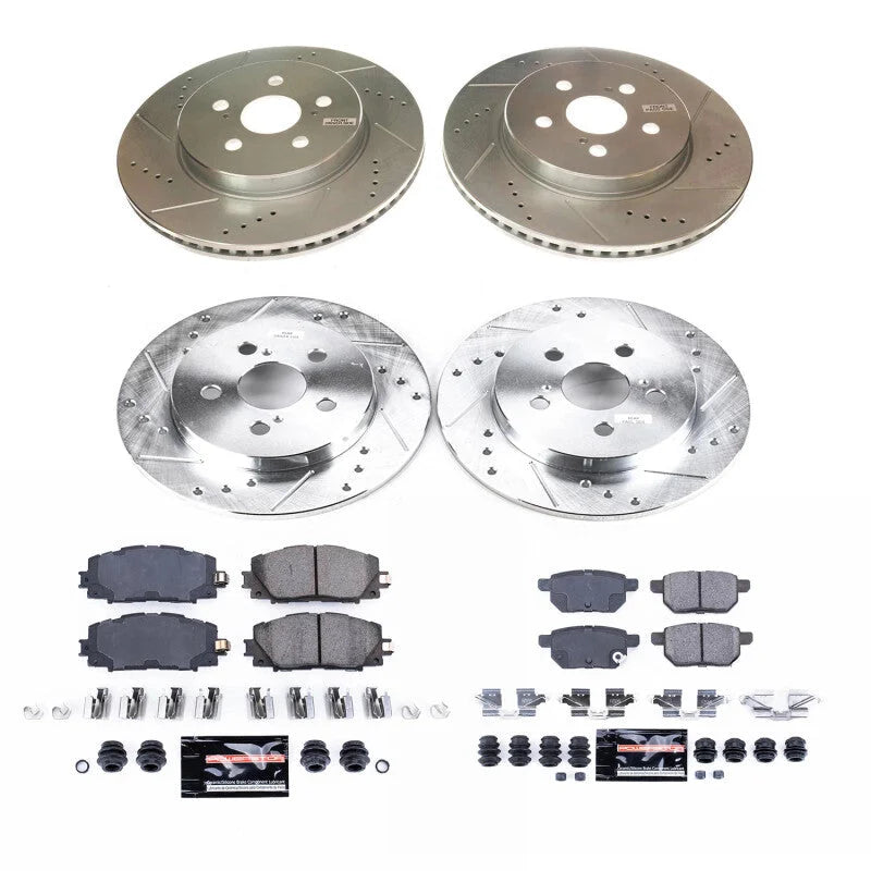 PowerStop Front and Rear Z23 Evolution Brake Kit fits Toyota Prius / 2020-2022 Toyota Prius Prime LE