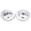 Load image into Gallery viewer, PowerStop Power Stop Front EVOLUTION Drilled &amp; Slotted Rotors - Pair fits 1992-1998 Lexus SC300 - Main Product View