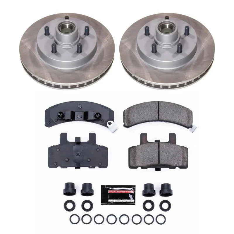PowerStop Power Stop Front Semi-Coated Rotor Kit fits 1995-1999 Chevrolet C1500 / 1992-1999 Chevrolet C1500 Suburban / 199...