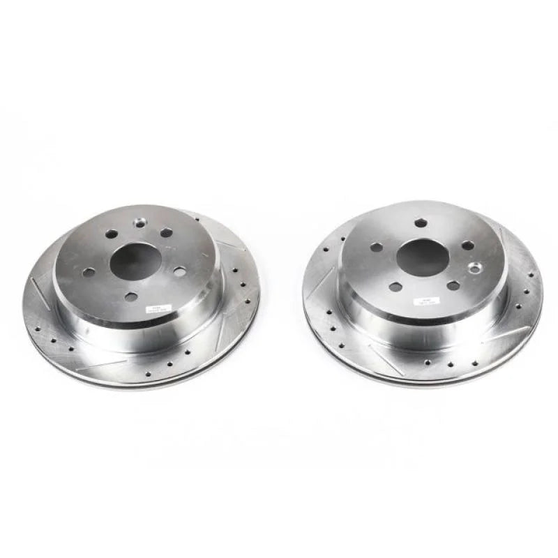PowerStop Power Stop Rear EVOLUTION Drilled & Slotted Rotors - Pair fits 1992-1998 Lexus SC300 - Main Product View