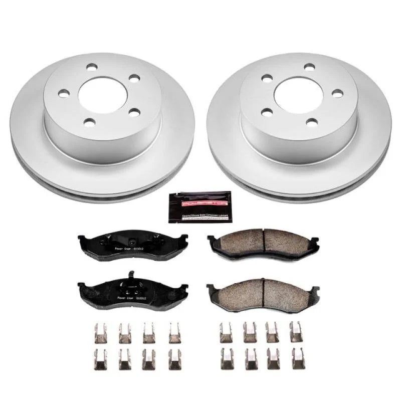 PowerStop Power Stop Z17 Evolution Geomet Coated Brake Kit Front fits 1999-2006 Jeep Cherokee / Wrangler - Main Product View