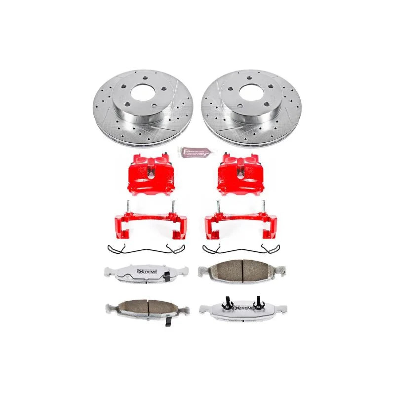 PowerStop Power Stop Z26 Street Warrior Brake Kit w/Calipers Front fits 1999-2002 Jeep Grand Cherokee Laredo / 2002 Jeep G...