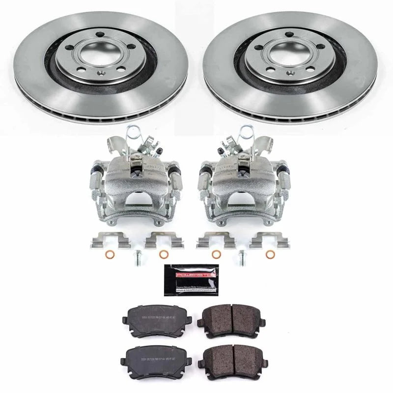 PowerStop Rear Autospecialty Brake Kit w/Calipers fits Audi S4 / 2004-2008 Audi S4 Avant / 2004-2009 Audi S4 Cabriolet