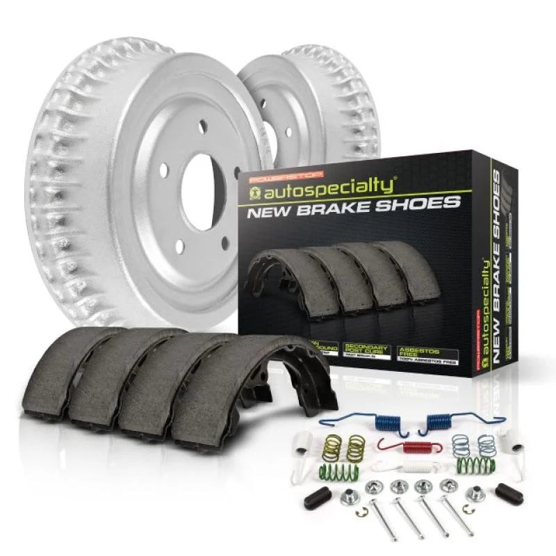 PowerStop Rear Autospecialty Drum Kit fits 1998-2004 Nissan Frontier / 1995-1997 Nissan Pickup / 2000-2004 Nissan Xterra - Side Vie...