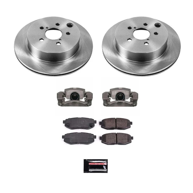 PowerStop Rear Autospecialty Kit w/Calipers fits 2014-2018 Subaru Forester 2.0XT Premium / 2018 Subaru Forester 2.5I