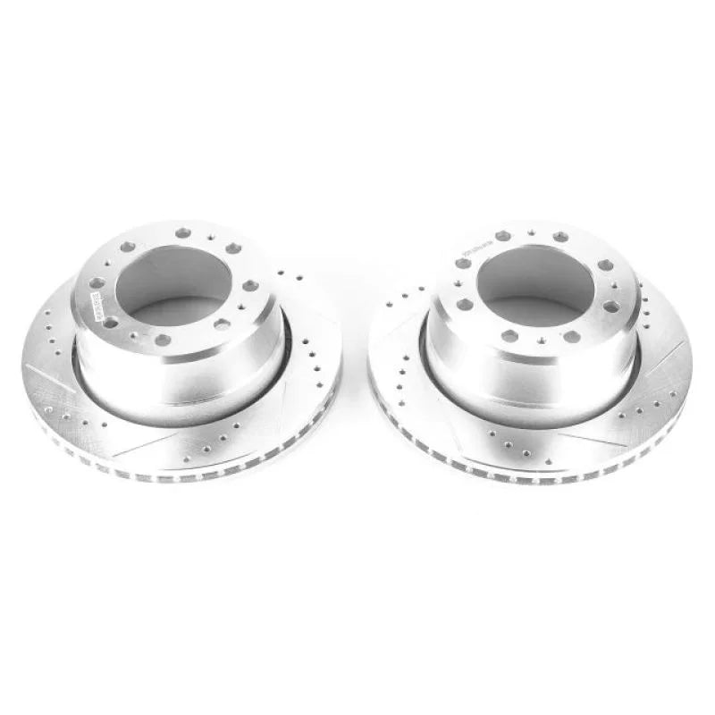PowerStop Rear Drilled & Slotted Rotor - Pair fits 2013-2025 Ram 3500 - Main Product View